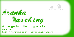 aranka masching business card